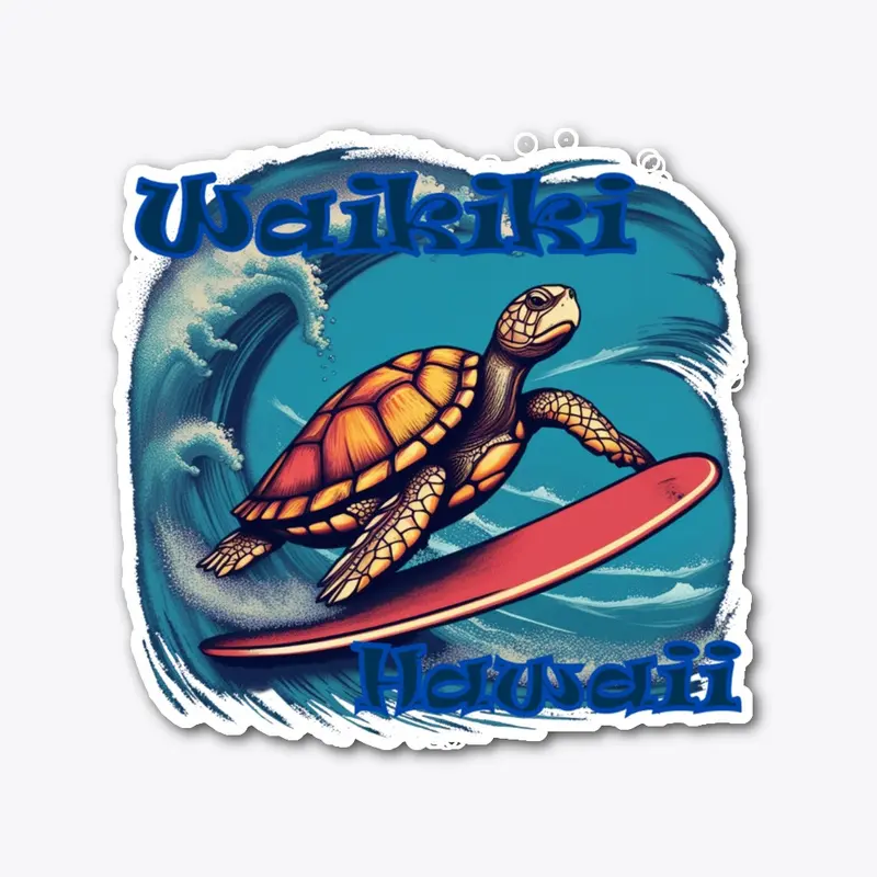 Waikiki Surfing Turtle!