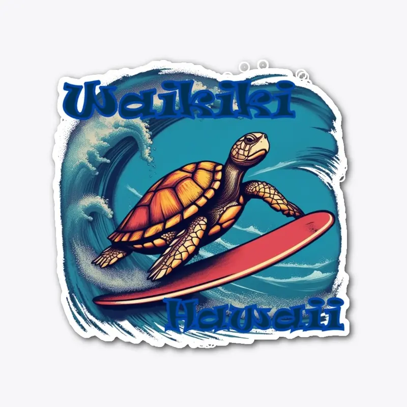 Waikiki Surfing Turtle!